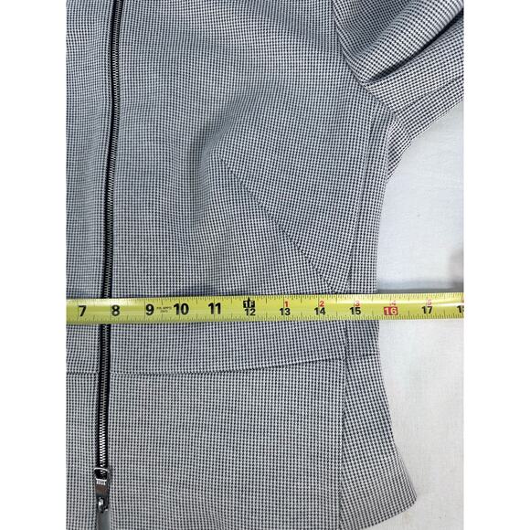 HUGO by Hugo Boss Womens sz 6 Jekalana Houndstooth Blazer Double Zip Modern Chic - Picture 6 of 12